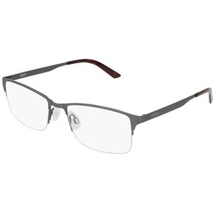 Puma INTNL PE0028O-002 55 Metal Optical Frame, Matte Dark Ruthenium/Shiny Classic Havana, Matte Dark Ruthenium/Shiny Classic Havana, 55