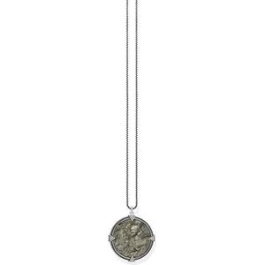 THOMAS SABO Unisex medaille ketting vintage kleurenspel 925 sterling zilver zwart KE1997-462-5