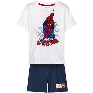 Spiderman 2-Delige Set - T-Shirt en Shorts - Maat 6 Jaar - Gemaakt met 100% Katoen - Koel en Comfortabel - Knoopsluiting - Origineel Product Ontworpen in Spanje