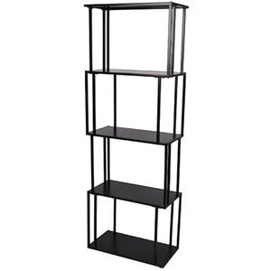 Urban living “MADISON” LIBRARY 5 NIVEAUS MET ZWARTE METALEN STRUCTUUR 60X30XH170CM