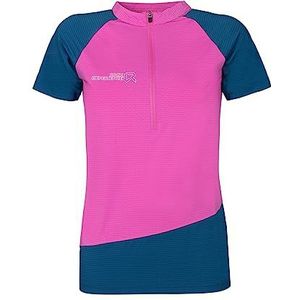 Rock Experience Merlin SS Hz T-shirt voor dames, 0834 Super Pink+1484 Moroccan Blue, M