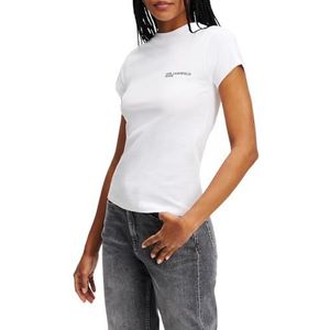 KARL LAGERFELD - JEANS - T-shirt - Zwart - Slanke Pasvorm - Kwartmouw