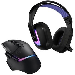 Logitech G Lightspeed Wireless G522 Headset en G502 X Plus Mouse - RGB LIGHTSYNC Combinatie - compatibel met PC/Windows - Zwart