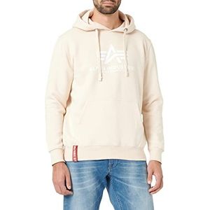 Alpha Industries Basic Hoody Sweat met capuchon voor heren Jet Stream White/White