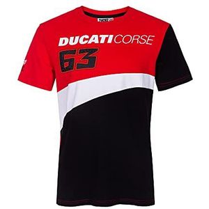 Vr46 Bagnaia Ducati 63, T-shirt voor heren, rood, S