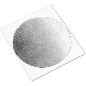 TapeCase 433 CIRCLE-4.000""-100 zilver hoge temperatuur aluminium/siliconen plakband, 10,2 cm diameter, cirkels, 0,0091,4 cm dikte, 10,2 cm lengte, 10,2 cm breed, 100 stuks