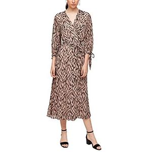 s.Oliver BLACK LABEL 150.10.104.20.200.2100603 jurk voor dames, Beige Aop, 42