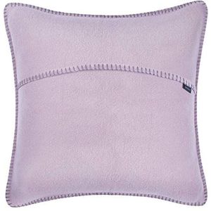 zoeppritz since 1828 Soft Fleece kussensloop, polarfleece met gehaakte steek, zachte, hoogwaardige sofa-kussenhoes, polyester, viscose, 405 pale lavendel, 40 x 40 cm