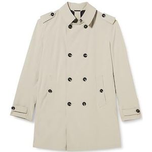 bugatti Heren trenchcoat, Lichtgrijs-210, 52