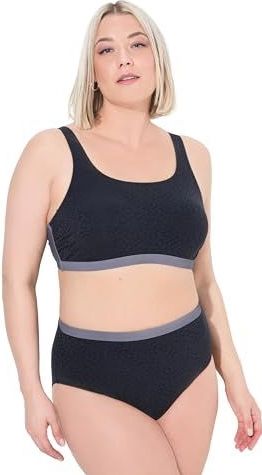 Ulla Popken Bikini  grijs / zwart