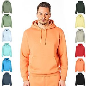 RIPT Essentials RCSWT763 Heren Hooded Soft Touch Loungewear Hoodie Sweatshirt Top, Oranje, XL
