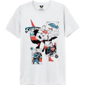 Superman DC MESUPMSTS107 T-shirt voor heren, wit, maat XL, Wit, XL