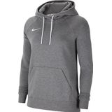 Nike Dames Sweater Met Capuchon W Nk Flc Park20 Po Hoodie, Houtskool Heathr/Wit/Wit, CW6957-071, L