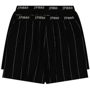 JP 1880 Heren grote maten grote maten Menswear L-8XL JP1880 boxershorts FLEXNAMIC®, 2-pack, onderbroek 825517, zwart, XXL