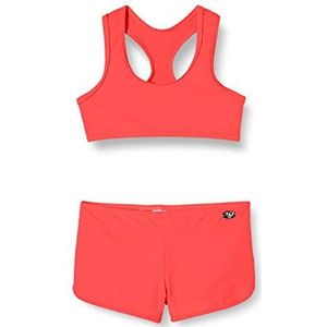 Haute Pression Tweedelig badpak voor meisjes, Corail Fluo, 4 Jaren