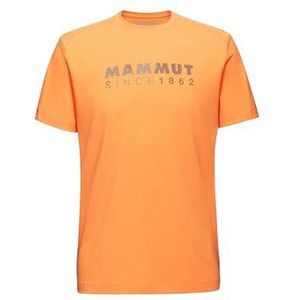 Mammut Heren T-shirt, M, oranje, sportshirt met korte mouwen, Dri-Release, mandarijn, M