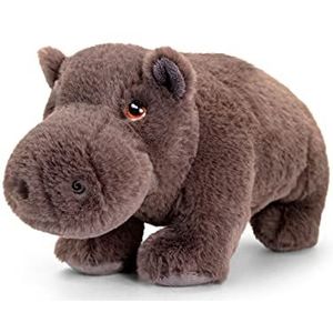 Keel Toys KEELECO SE1045 Pluche dier, 100% gerecycled, milieuvriendelijk speelgoed voor kinderen, nijlpaard, 30 cm