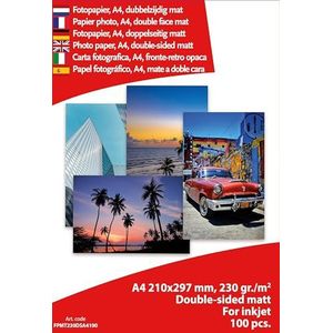 Albyco Fotopapier Inkjet A4 mat 230 gr/m², 2-zijdig verpakt per 100 vel