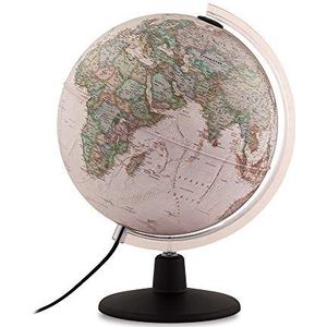 TECNODIDATTICA NATGEO Executive 30 Globe, fysische cartografie, officiële National Geographic Executive in antieke stijl, verlicht en draaibaar, tekst in het Spaans, diameter 30 cm