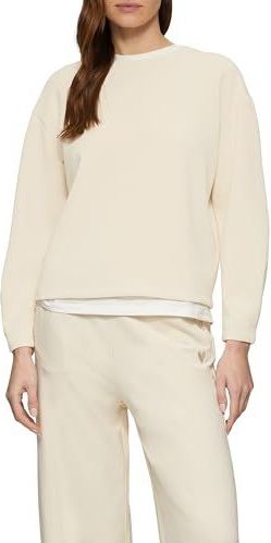 s.Oliver - Sweat-shirt - Beige - Scuba - Détails Plissés