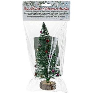 Out of the Blue sneeuw en kerstballen, ca. 21 x 10 cm, in plastic zak met Headercard kunststof dennenboom, meerkleurig, 21 x 10 cm