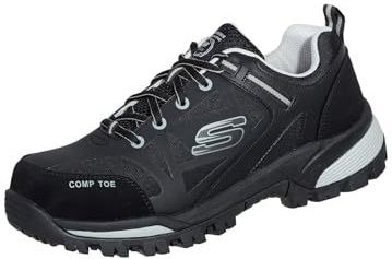 Skechers Heren Galton in afwachting van constructie laars, zwart/grijs, 7 UK, Zwart Grijs, 41 EU