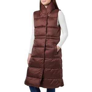 TOM TAILOR Longstyle damesvest met opstaande kraag, 30337-raisin, S