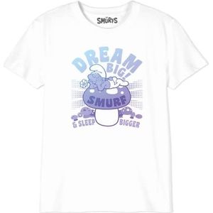 Les Schtroumpfs T-shirt voor jongens, Wit, 6 Jaren