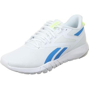 Reebok FLEXAGON FORCE 4 heren Sneaker Sneaker, FOOTWEAR WHITE/KINETIC BLUE/DIGITAL LIME, 44 EU