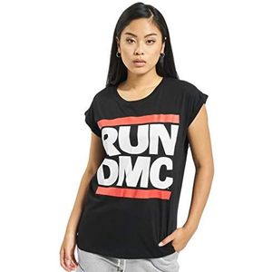 Mister Tee Dames Ladies Run Dmc Logo Tee T-shirts, zwart, M