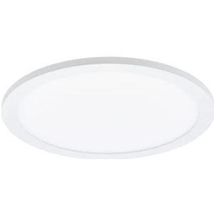 EGLO LED-plafondlamp Sarsina, lamp plafond dimbaar, woonkamerlamp van wit aluminium en kunststof, plafondspot opbouw, plafondverlichting voor keuken, neutraal wit, Ø 30 cm