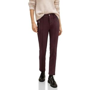 STREET ONE Broek Slim en High, Plummy Wine, 42W x 30L
