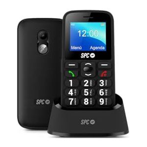 SPC - Fortune 2 - Mobiele Telefoon - Zwart - Voor Ouderen - SOS-knop - Zeer Luide Bel