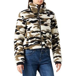 Urban Classics Damesjas Camouflage Sherpa Jacket Teddy Jacket, meerkleurig (Wood Camo 00396), XL