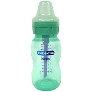 Bebé Due - Babyfles, uniseks, groen, 330 ml