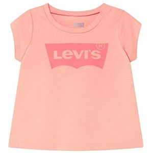 Levi's Kids Baby Meisjes Ss Batwing a line tee Peuter T-Shirt Set, Perziken N Crème, 3 Maanden