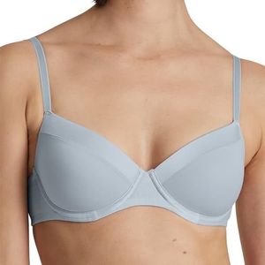 CALIDA Cate T-shirt-beha voor dames, verstelbare bandjes, met satijnen rand, Arctic Ice, 75C