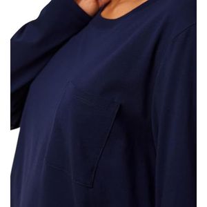 Triumph Dames Mix & Match LSL Top Chest Pocket X ondershirt, new navy, 36