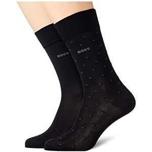 BOSS Heren 2P RS Dots MC Regular_Socks, Black1, 43-46, zwart 1, 43/46 NL