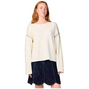 YAS - Yasstitcha Ls Knit - Trui - Star White - Dames