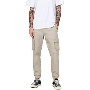 ONLY & SONS Tapered Fit Cargo Broek ONSCAM STAGE met Logo Beige