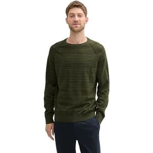 TOM TAILOR heren trui, 36142 - Dark Rose Green Twotone, XXL