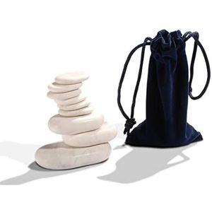 Master Massage marmeren steen Cold Stone Stone set voor massage wit marmer 9-pack verschillende maten