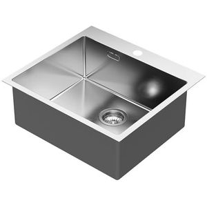 Vierkante wastafel SOL rechthoekig 50 x 40 roestvrij staal