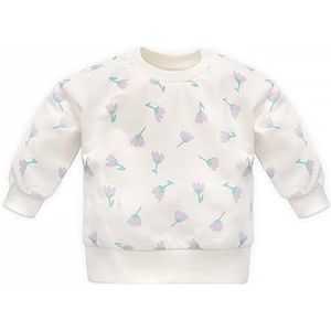 Pinokio Sweatshirt Lilian, 100% katoen, ecru Flowers Girls 62-122 (74), Ecru Flowers Lilian, 74 cm