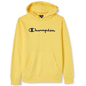 Champion Legacy American Classics-Ultra Light Powerblend Fleece Logo Sweatshirt met capuchon voor kinderen en jongens, Geel, 3-4 jaar