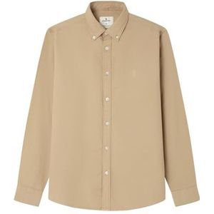 Springfield Oxford GarMNENT DYED Shirt, beige, S voor heren