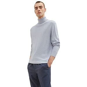 TOM TAILOR Uomini Basic coltrui 1033684, 30312 - Light Grey Blue Melange, L