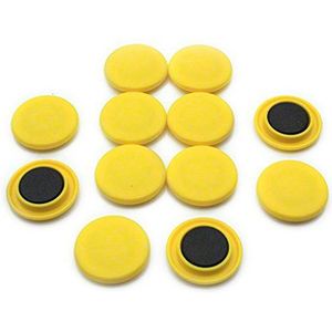 Magneet Expert® Grote Gele Notice Board/Planning Magneet (40mm dia x 8mm hoog) (10 Packs of 12)