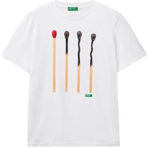 United Colors of Benetton T-shirt, Wit, XS